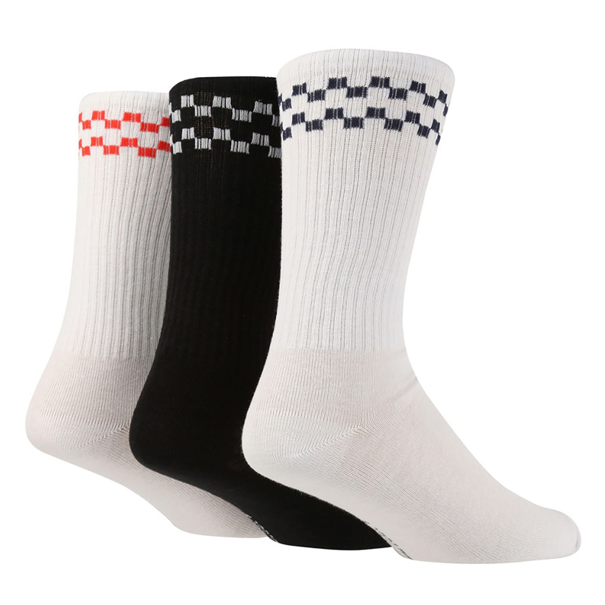 3 Pack Mens Retro Double Stripe Sport Socks