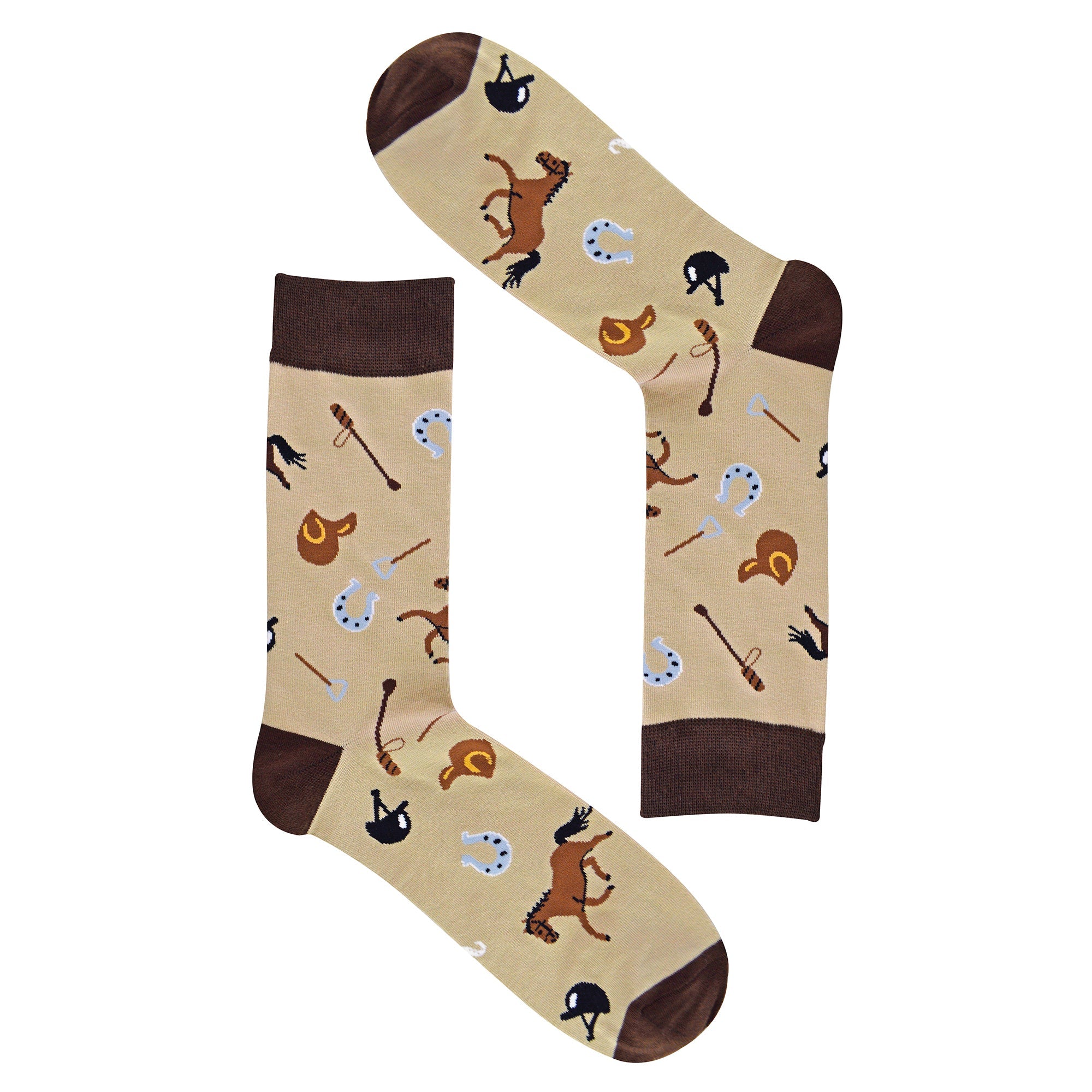 1 Pack Mens & Ladies Sports Themed Crew Cotton Socks