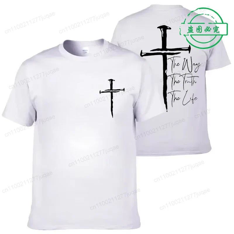 Cross Graphic Tee – Minimal Back Print Shirt