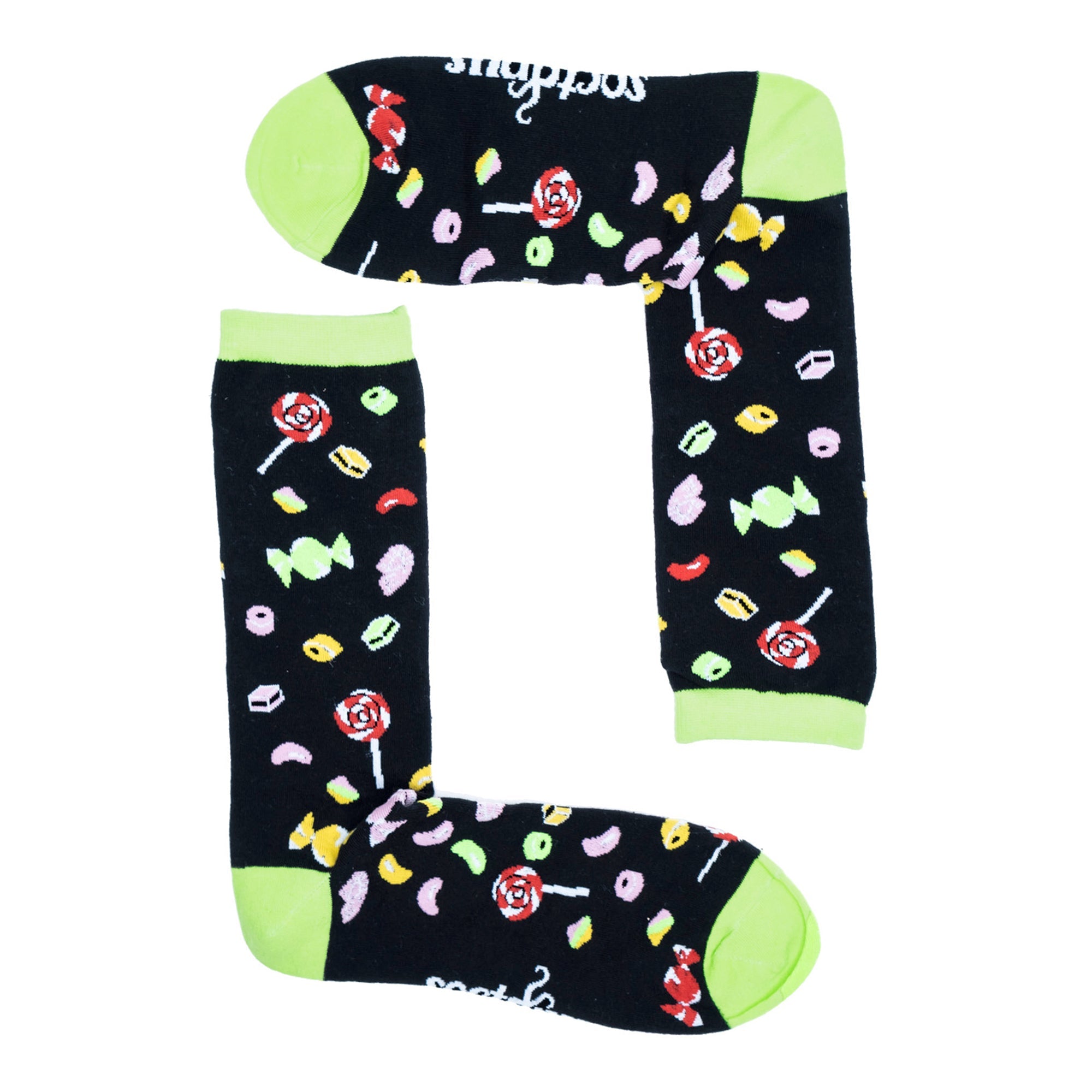 1 Pack Mens & Ladies Food Print Crew Cotton Socks