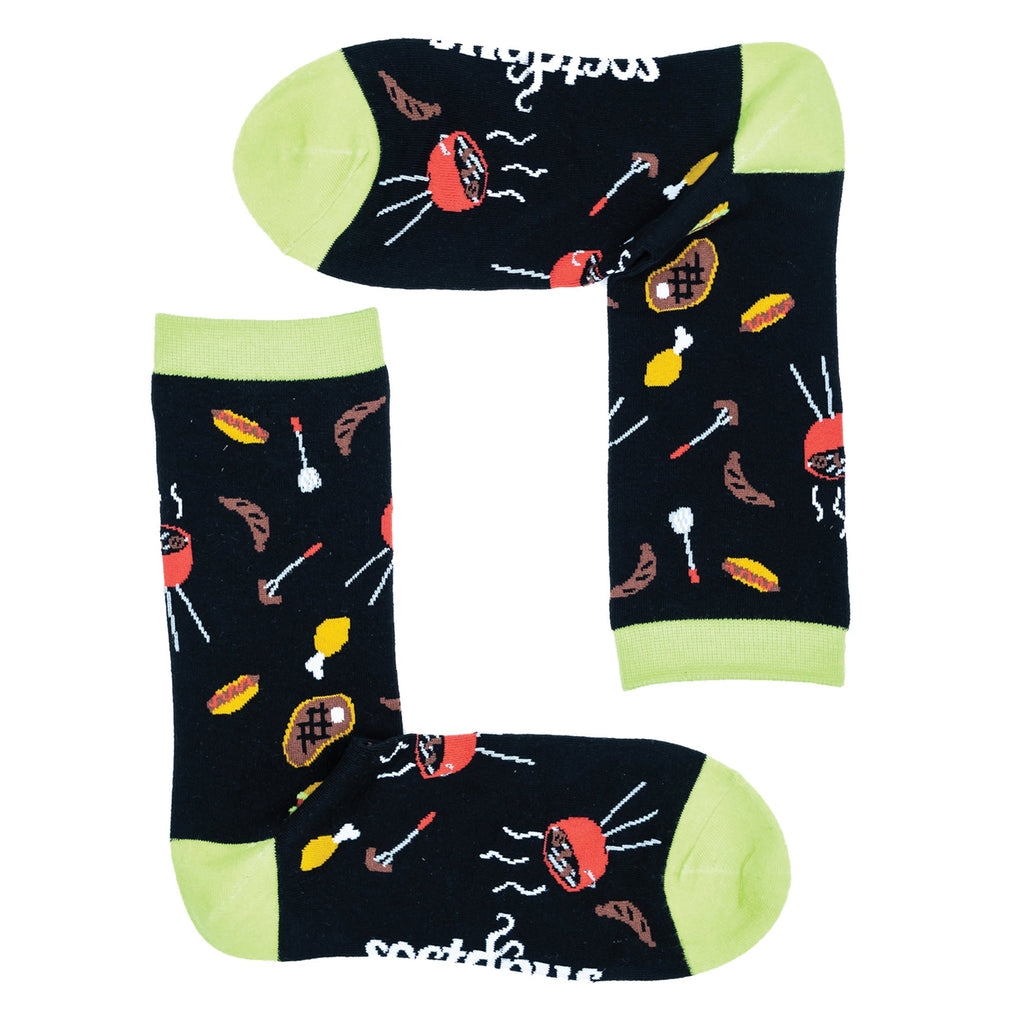 1 Pack Mens & Ladies Food Print Crew Cotton Socks