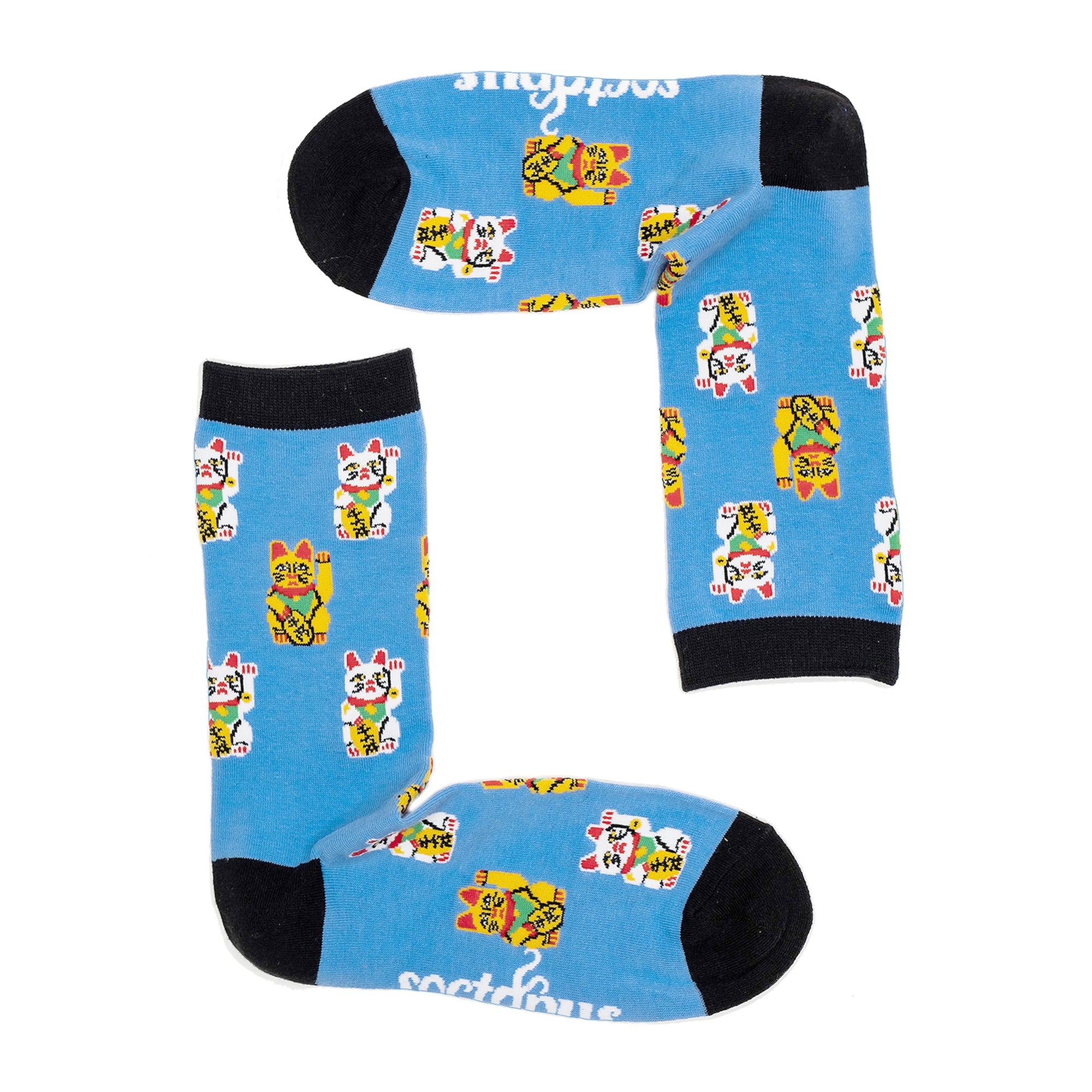 1 Pack Mens & Ladies Cat Print Crew Cotton Socks