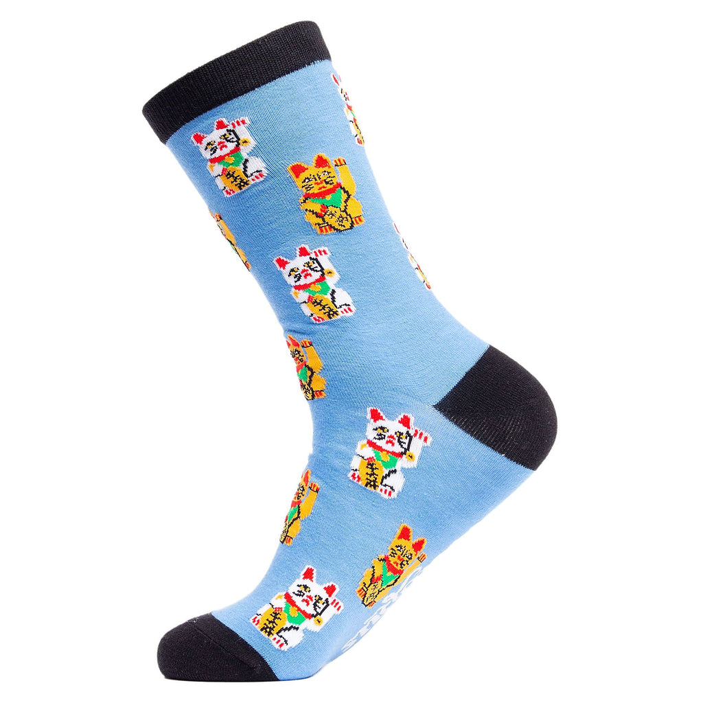 1 Pack Mens & Ladies Cat Print Crew Cotton Socks