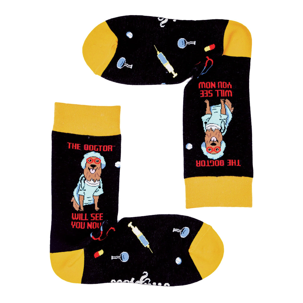 1 Pack Mens & Ladies Novelty Dog Crew Cotton Socks