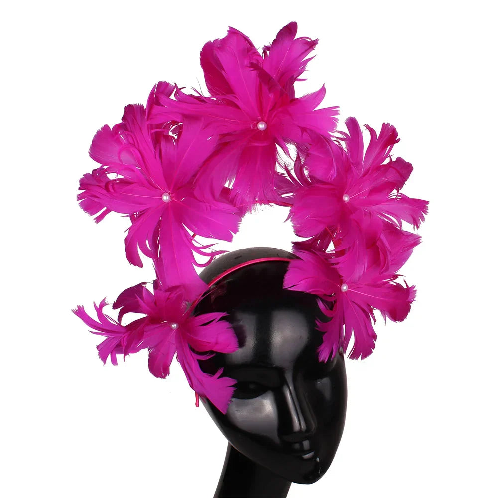 Elegant Women Wedding Hair Fascinator Accessories Headband Bridal Party Show