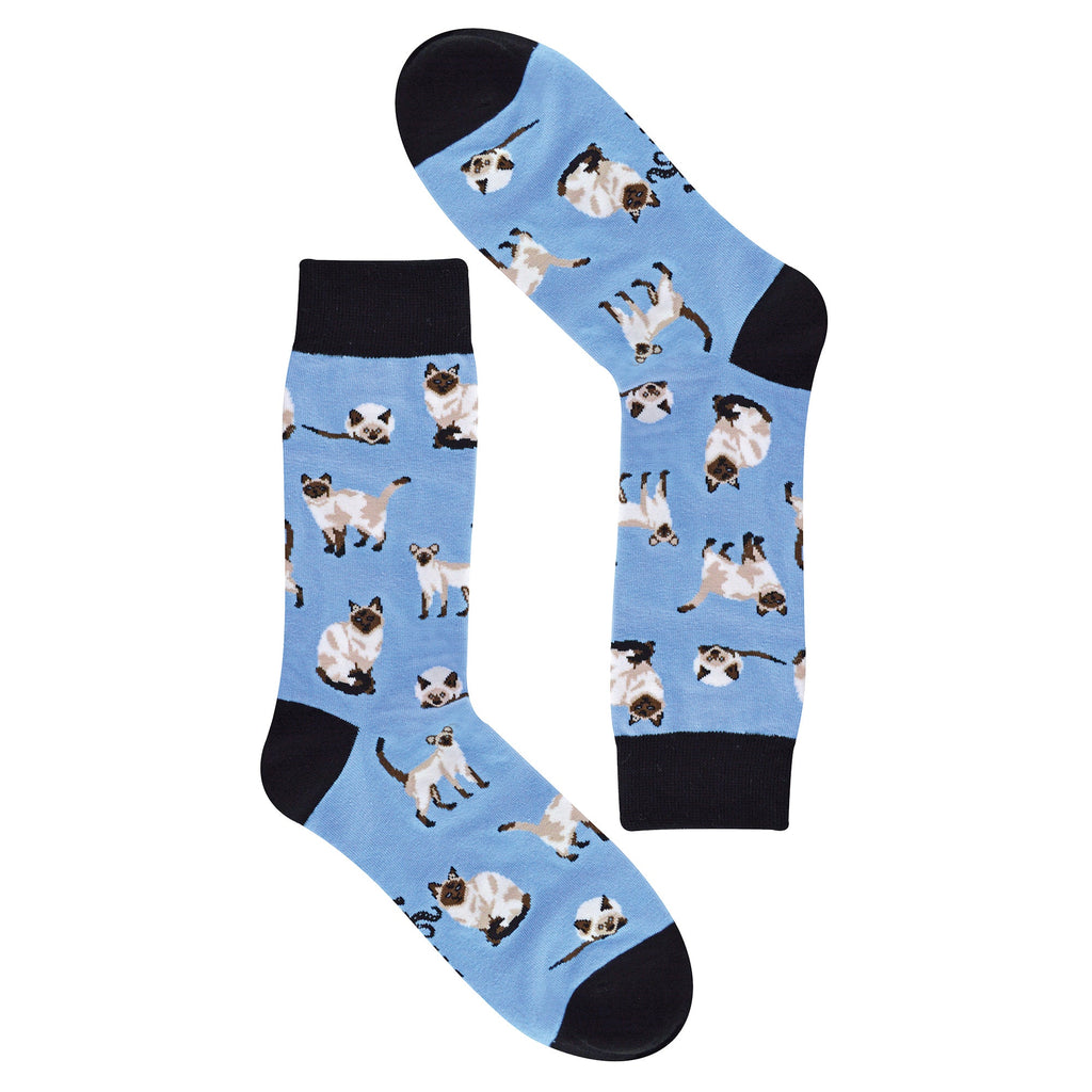 1 Pack Mens & Ladies Cat Print Crew Cotton Socks