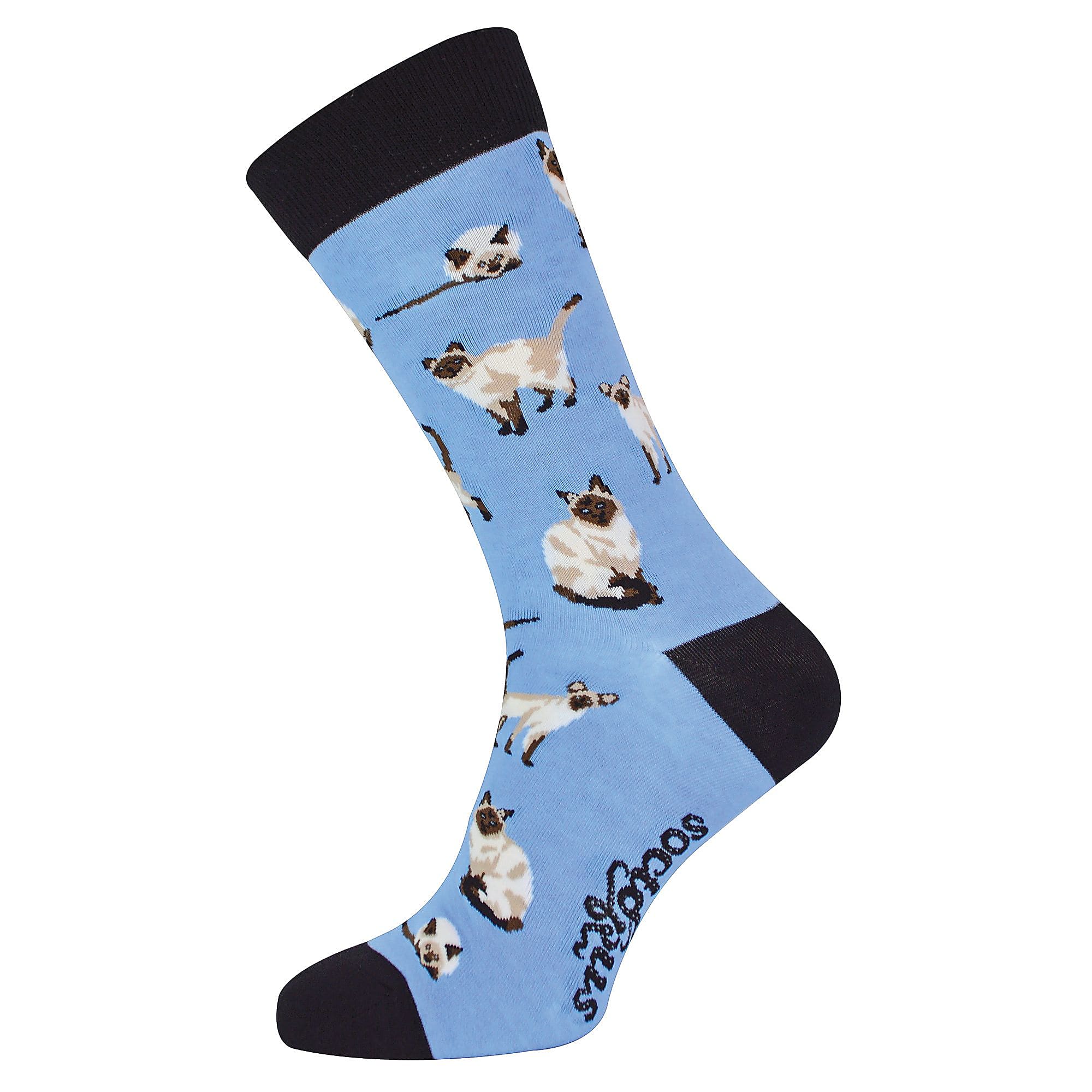 1 Pack Mens & Ladies Cat Print Crew Cotton Socks