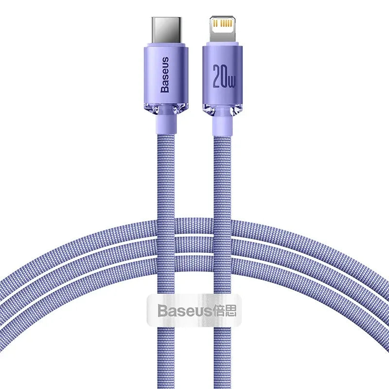 Baseus PD 20W USB Type C Cable For iPhone 14 13 12 Pro Max Fast Charging Wire Cord Charger For iPhone 11 Xs X iPad Data Cable 2m