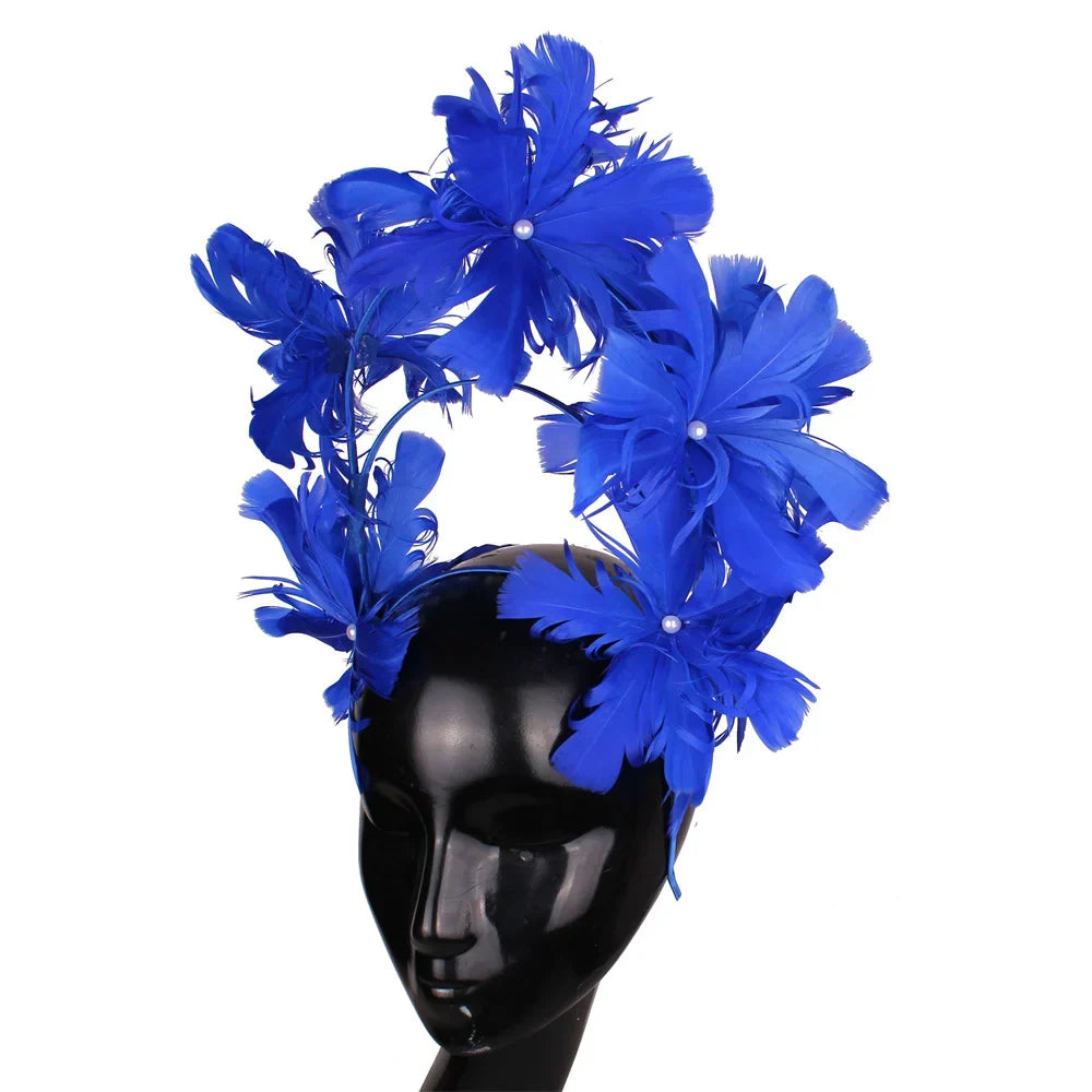 Elegant Women Wedding Hair Fascinator Accessories Headband Bridal Party Show