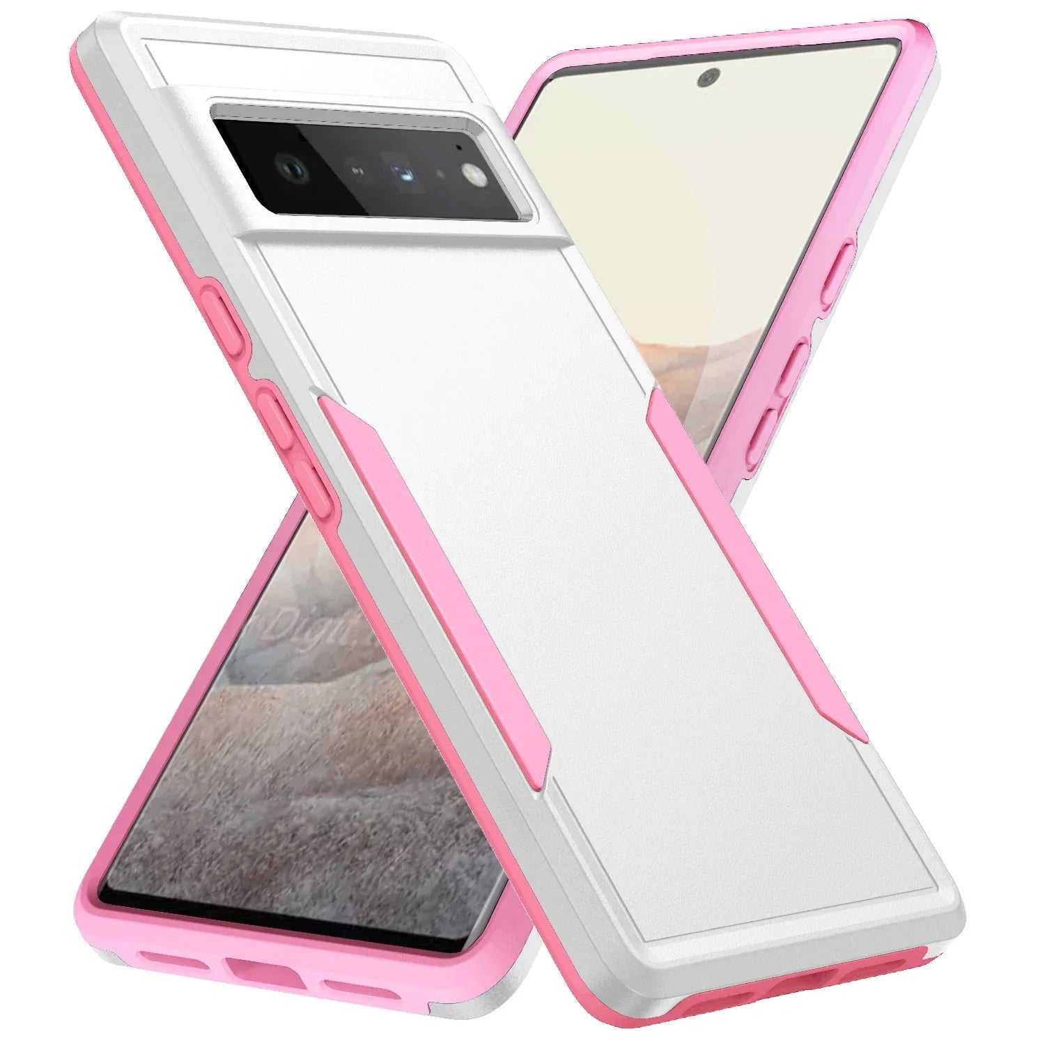 Heavy Duty Rugged Armor Shockproof Case For Google Pixel 8 7 6 Pro 6A 7A 8A Soft TPU Hard Plastic Protective Back Cover Fundas