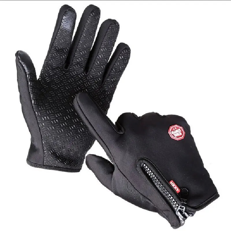 Winter Cycling Gloves With Wrist Support Touch Screen Bicycle Gloves Outdoor Sports Anti-slip Windproof Bike Full Finger Gloves