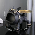 Bulldog Storage Tray Sculpture – Cool Resin Dog Decor with Tray