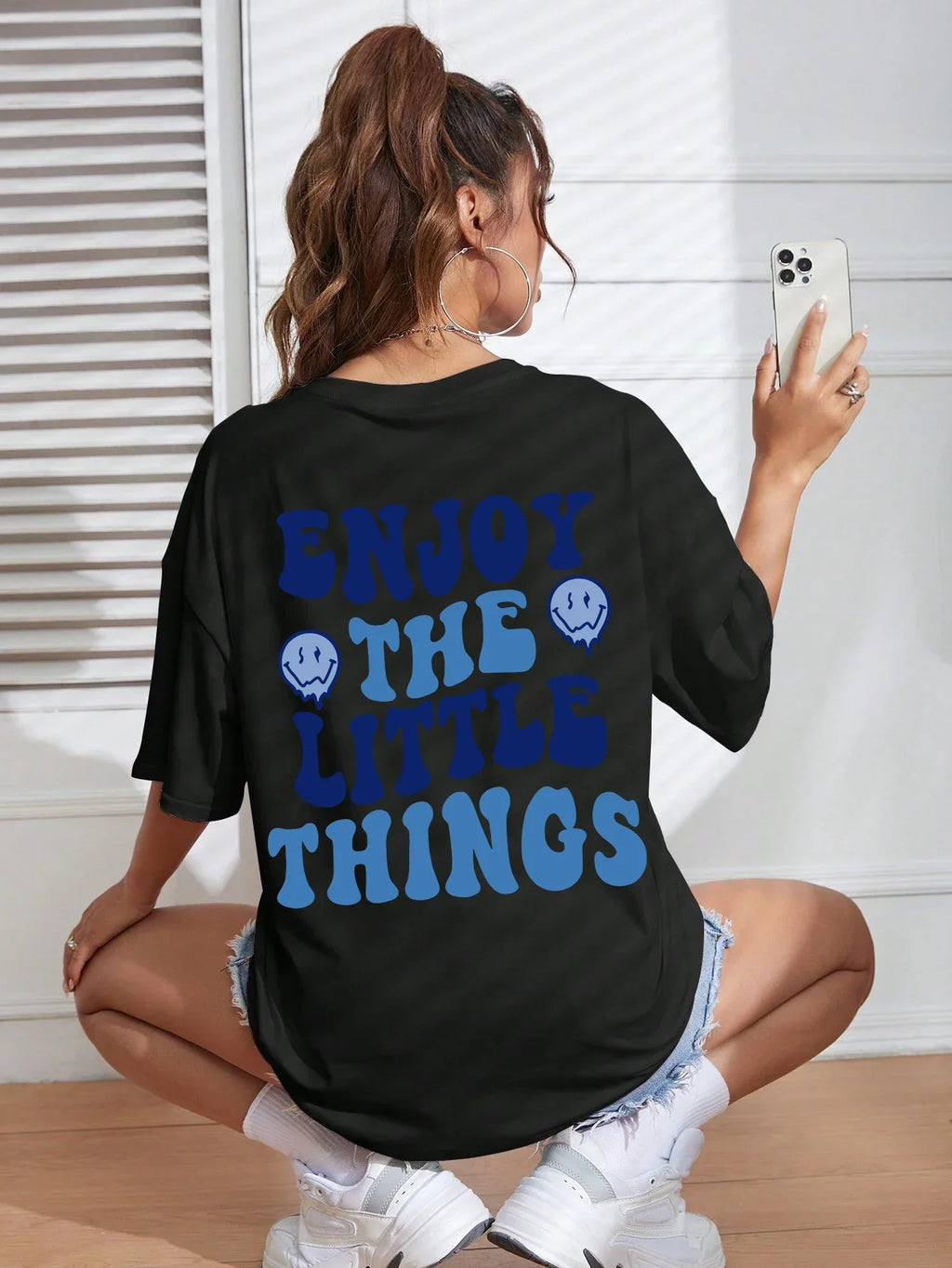 Enjoy The Little Things Oversized T-Shirt for Women - Streetwear Tee