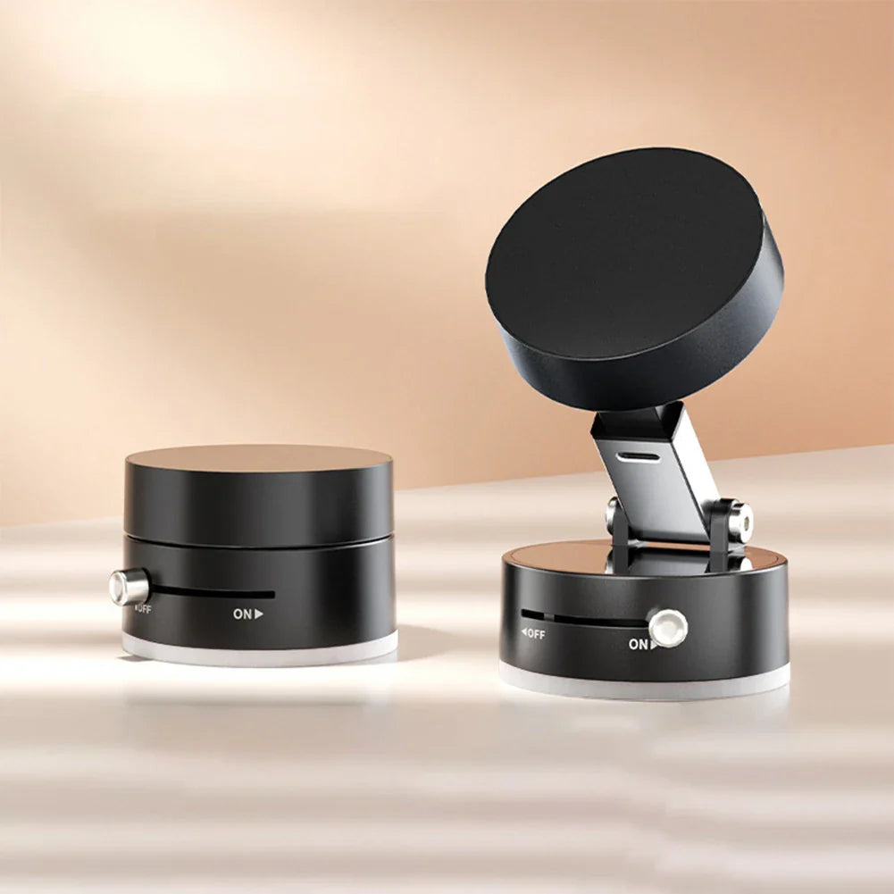Mini Vacuum Double Side Magnetic Suction Cup Phone Holder Foldable Suction Cup Car Navigation Bracket for iPhone 16 15 Samsung