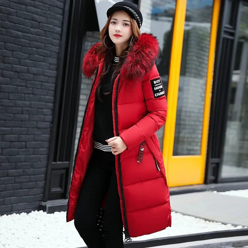 Women's Long down Hooded Jacket