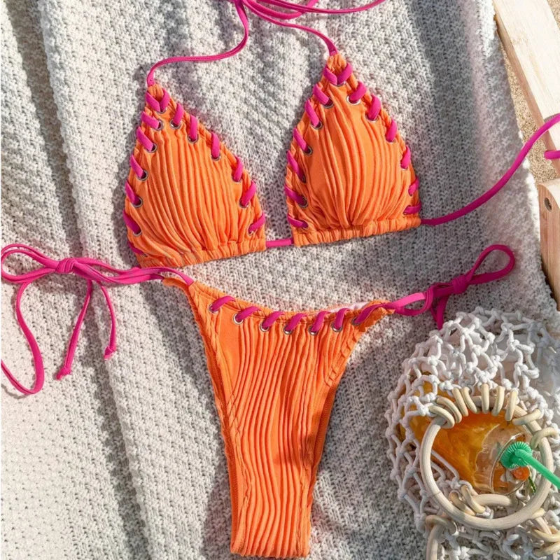 Sexy Bikinis 2025 Women's Swimwear Female Swimsuit For Swimming Wear Bathing Suits Brazilian Bikini Set Beachwear Pool Bather