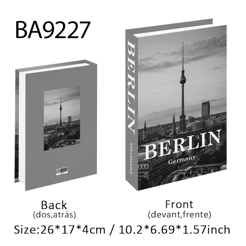 Travel City Decorative Display Books with Hidden Storage – Paris, London, New York, Tokyo & More