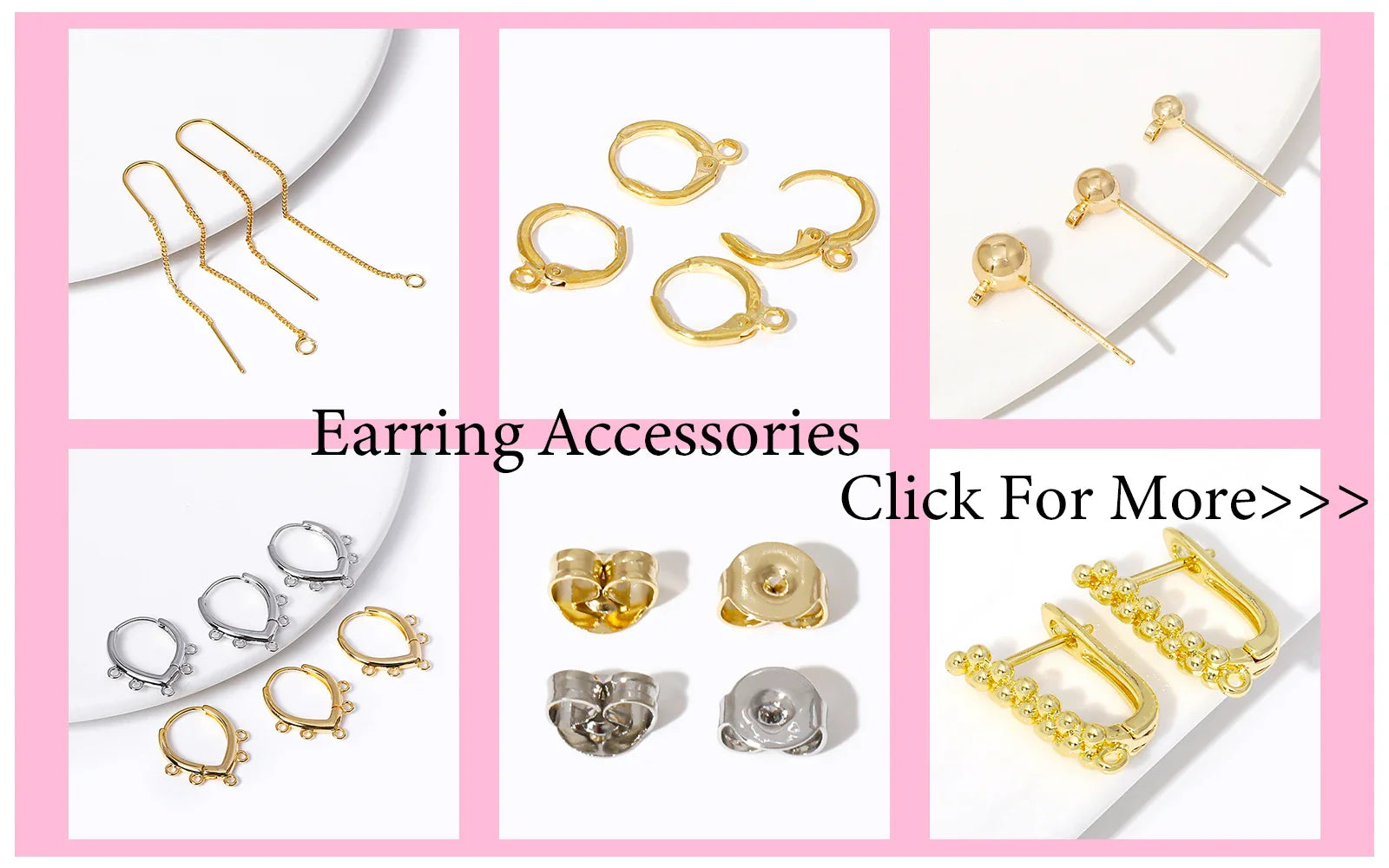 18K Gold Plated Separators For Bead,Spacers Beads For Jewelry Making,Brass Metal Round Beads,DIY Bracelets/Necklace Accessories