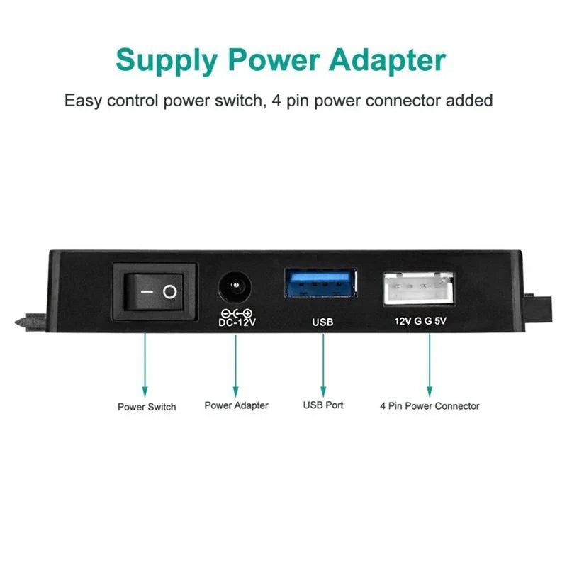 SATA/IDE to USB 3.0 Adapter Hard Drive Adapter Cable Converter for 2.5/3.5 Inch SATA and IDE HDD Support 6TB For PC Macbook