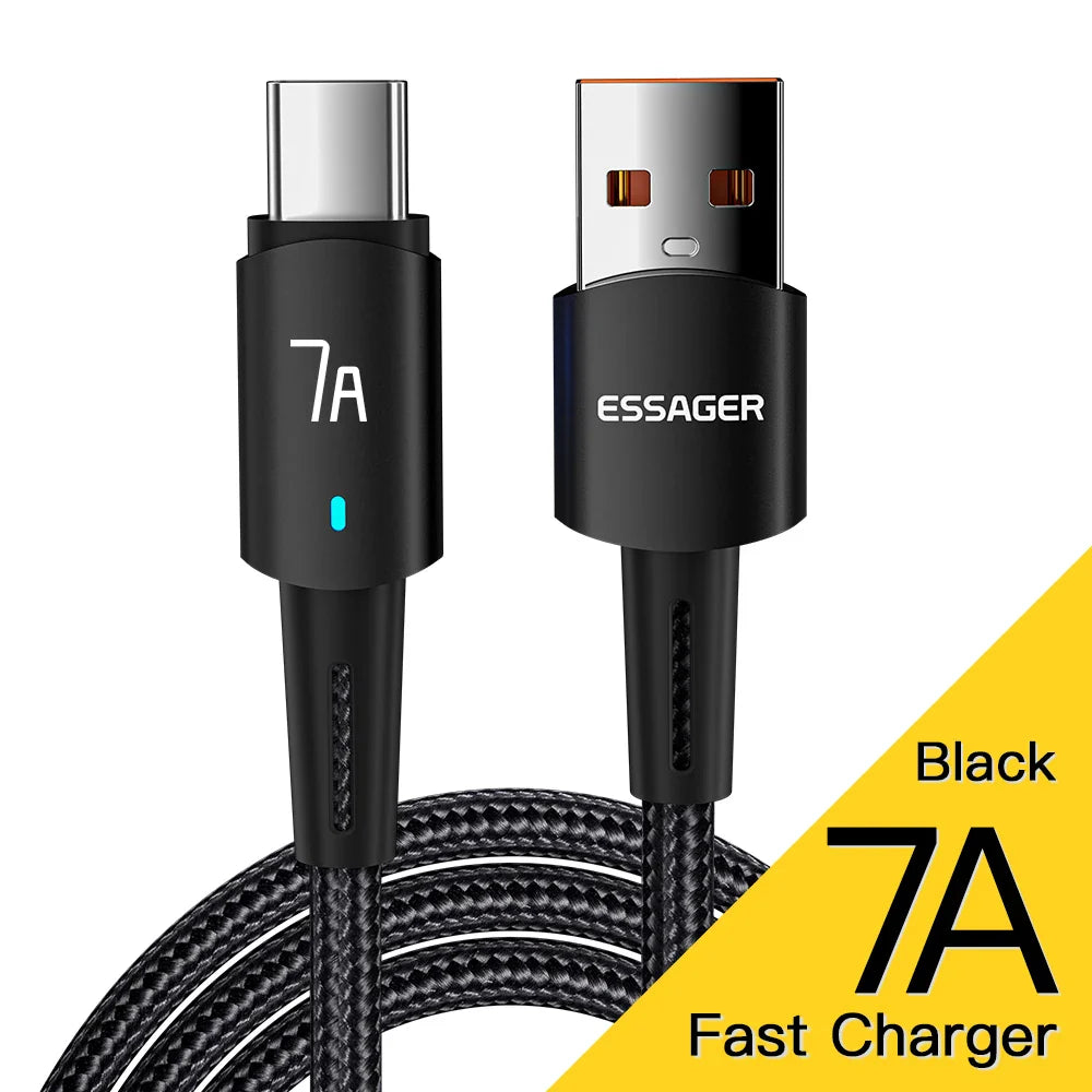 Essager 100W USB Type C To USB C Cable For Xiaomi Huawei P30 P40 Pro 5A Fast Charging Wire Data Cord For Samsung S21 Ultra S20