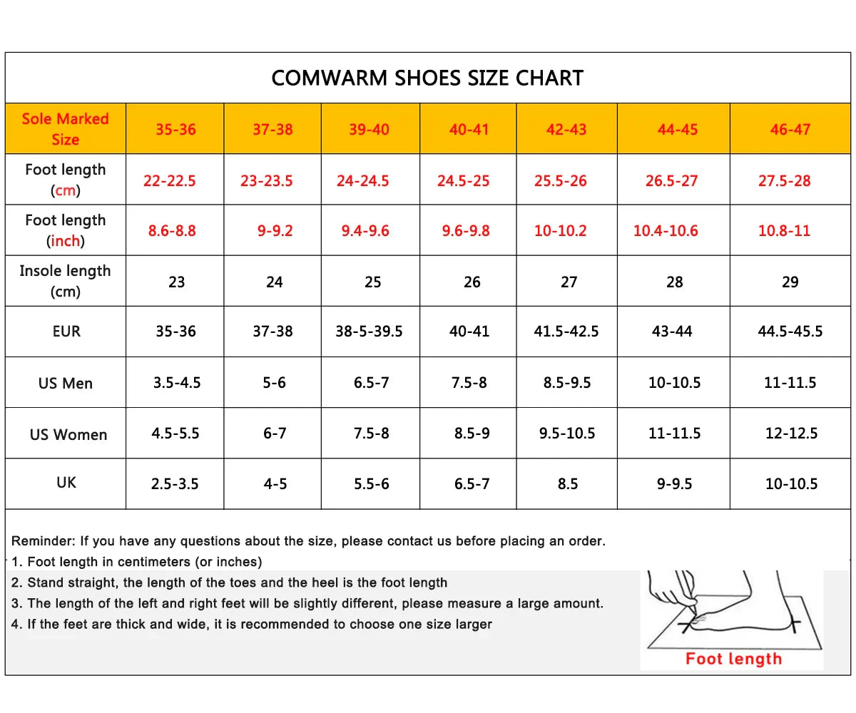 Comwarm Men Warm Non-Slips Slippers Cozy Casual Indoor Outdoor Flats Slides Plush Bedroom Warm Shoes Male Soft Sole Home Shoes