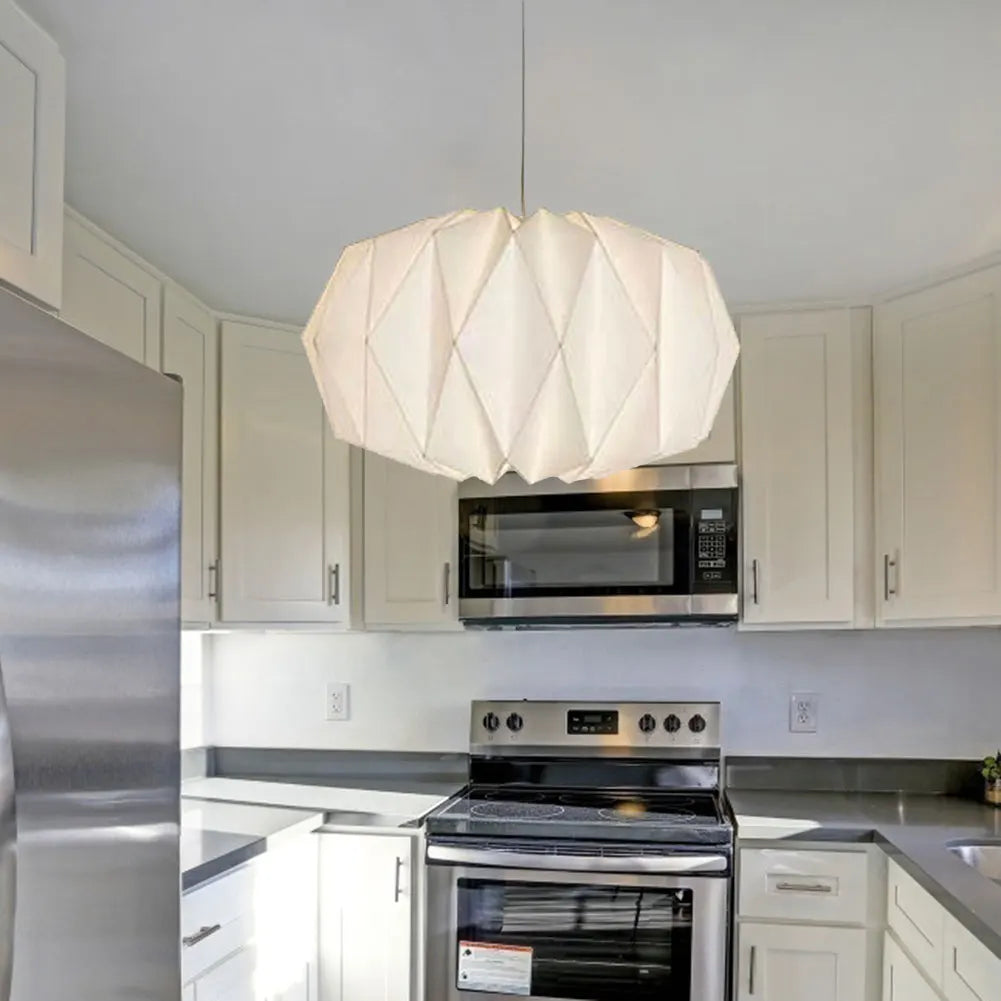 Hanging Lamp Cover Nordic Style Chandelier Lamp Shade Creative Paper Origami Ceiling Pendant Lampshade for Living Room Decor