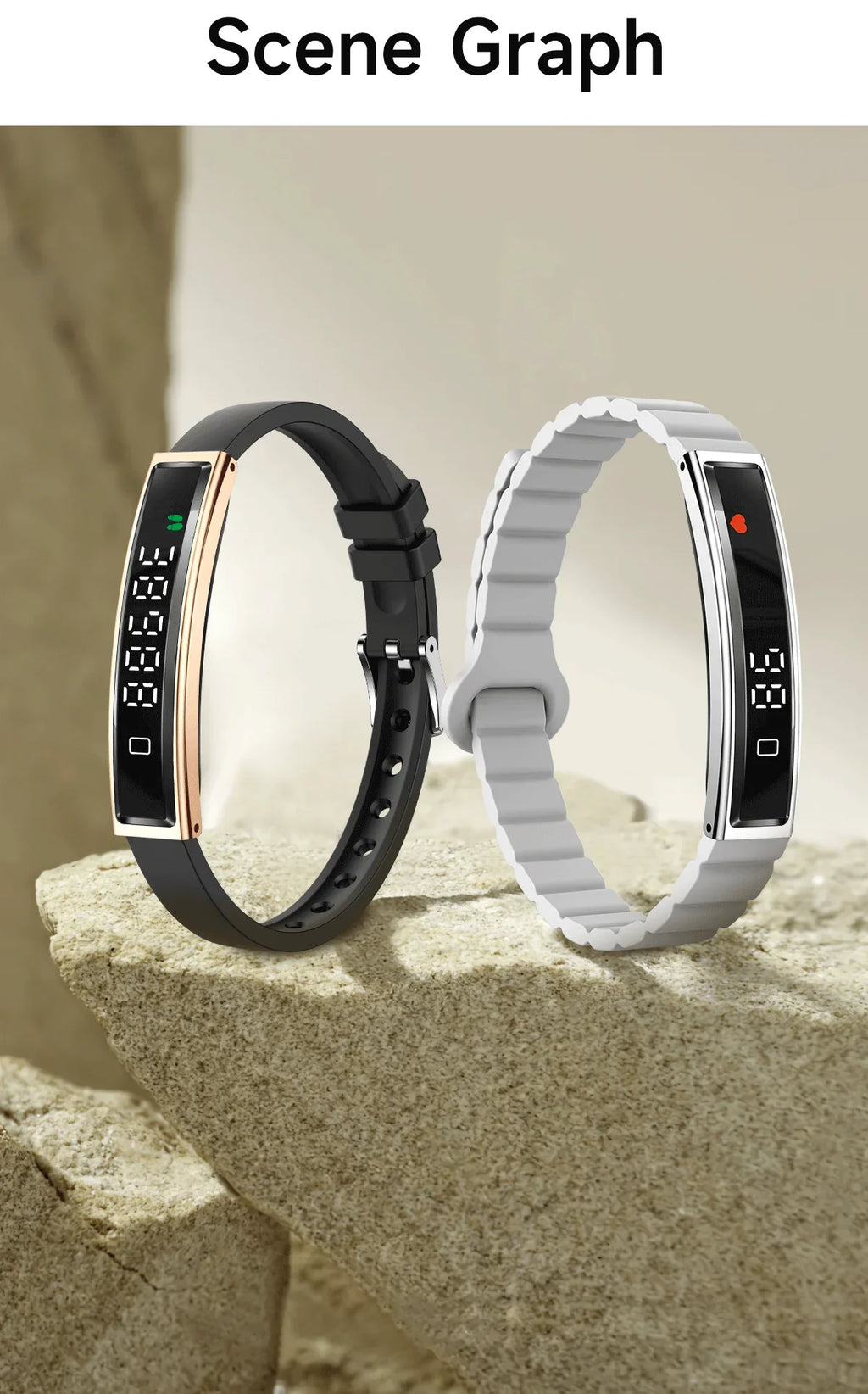 Health & Fitness Smart Bracelet with Heart, Sleep & Activity Tracking