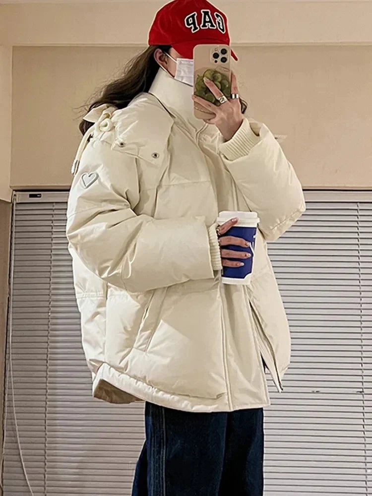 Women's Down Cotton Hooded Winter Comfortable Thick Warm Jacket