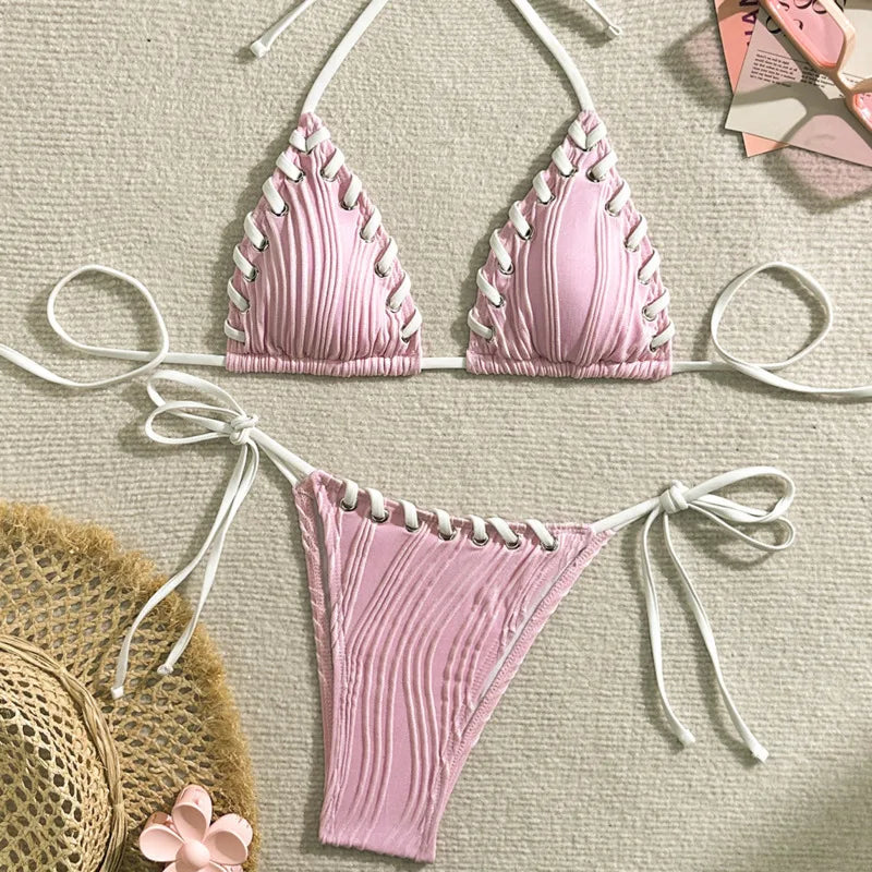 Sexy Bikinis 2025 Women's Swimwear Female Swimsuit For Swimming Wear Bathing Suits Brazilian Bikini Set Beachwear Pool Bather