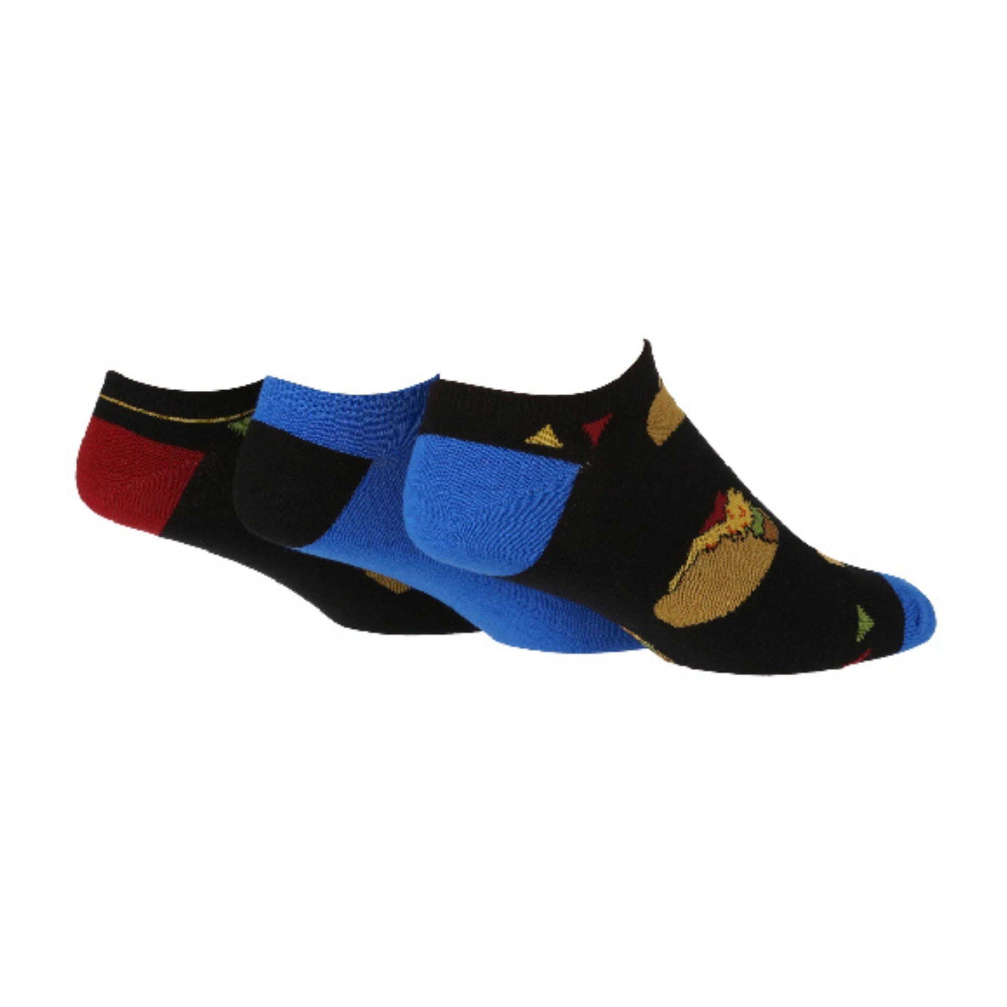 3 Pack Mens Novelty Patterned Cotton Trainer Socks