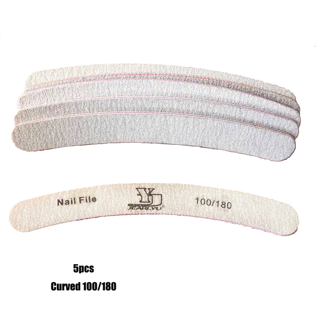 5/25Pcs/Lot Nail File Mix Color 80/100/150/180/240 Grit Professional Sandpaper Cuticle Remover Buffer Files Manicure Tool Set