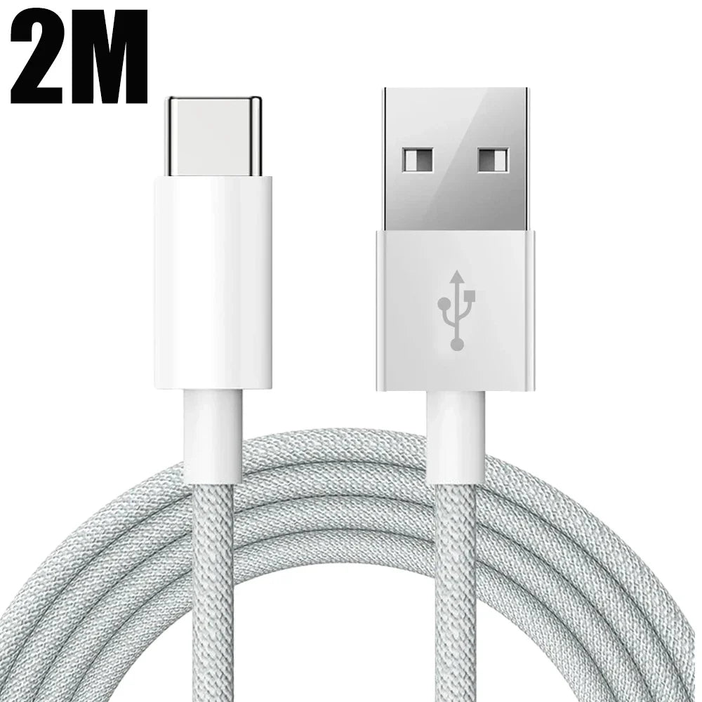 USB C Mobile Phone Cable Fast Charging USB A To Type C Nylon Braided Cord for Apple Carplay IPhone 15/15 Pro/15 Pro Max/15 Plus