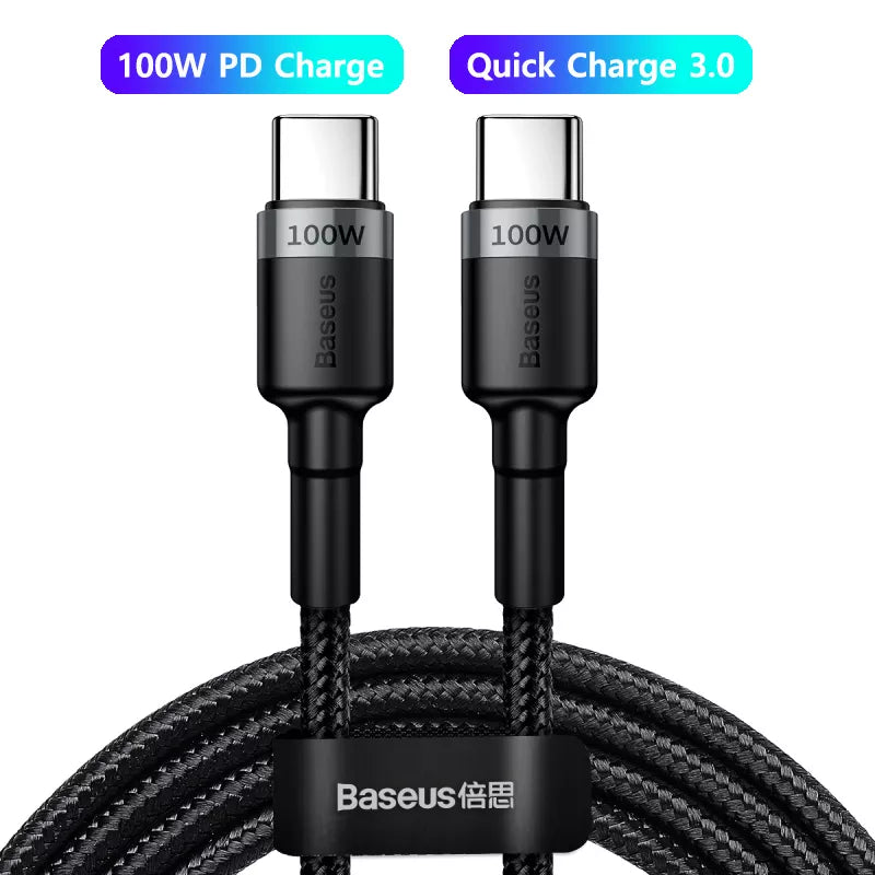 Baseus 100W USB C To USB Type C Cable USBC PD Fast Charging Cord USB-C TypeC Cable For iPhone 16 15 Pro Max Macbook Samsung POCO