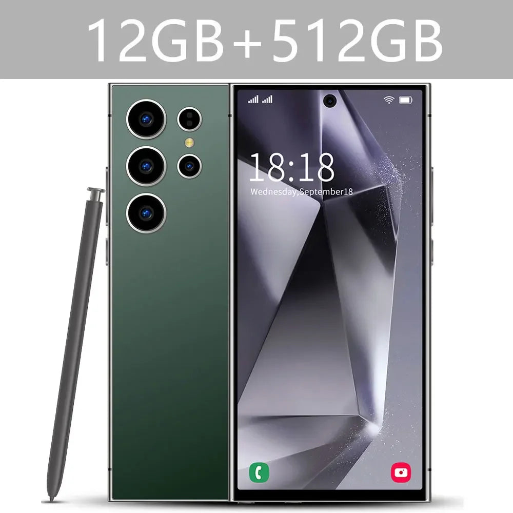New Android Smartphone 7.3HD 5G Snapdragon 8 Gen 3 Cell phones 7800mAh Mobile