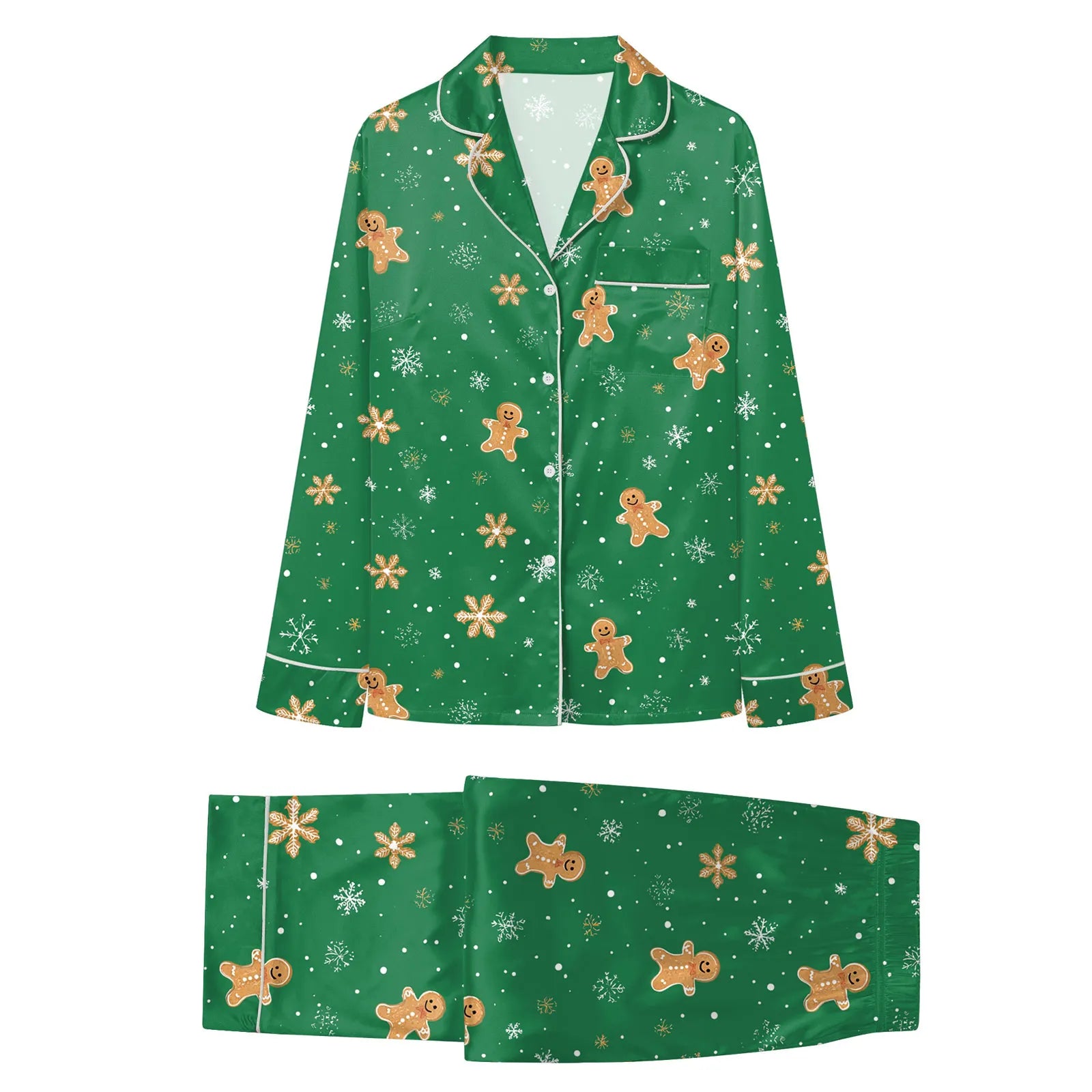 Christmas Hot Pyjamas Sets For Family Top And Pant Christmas Satin Suits