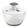 LMETJMA QuickPush Salad Spinner Large 6.3QT Vegetable Washer Dryer Strainer Drainer with Drain Salad Bowl and Colander JT400