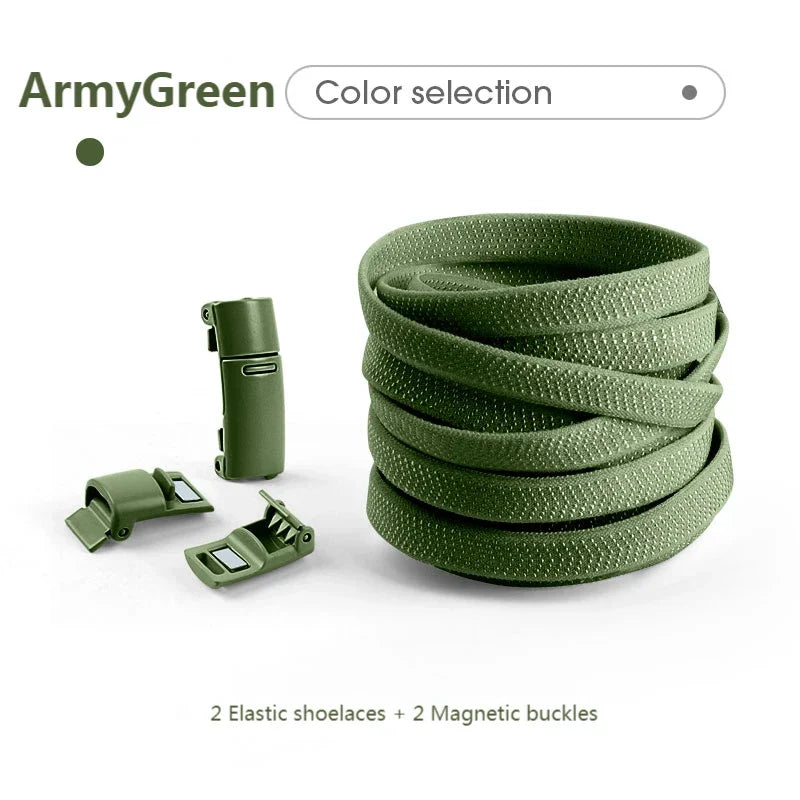 Magnetic Locking Shoelaces without ties Sneakers elastic laces  Children Adults Quick On/Off Shoelaces Shoe accessories 1 Pair