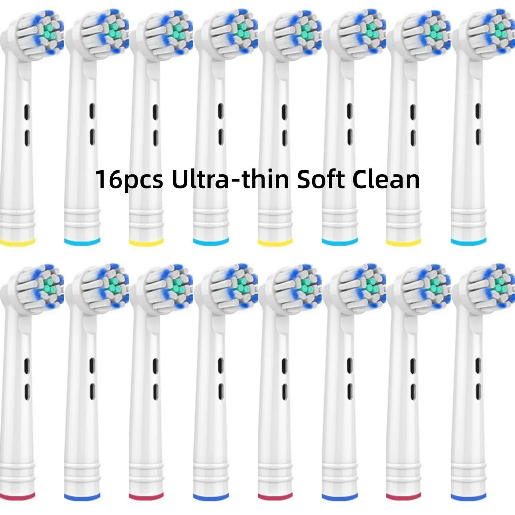 16/20PCS Brush Head nozzles for Oral B Electric Toothbrush Replacement Head Refill Sensitive Floss Cross Action for Oralb