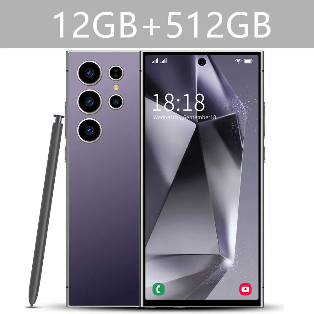 New Android Smartphone 7.3HD 5G Snapdragon 8 Gen 3 Cell phones 7800mAh Mobile