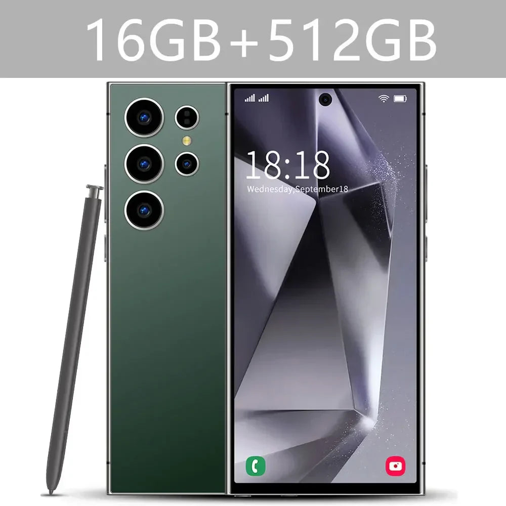 New Android Smartphone 7.3HD 5G Snapdragon 8 Gen 3 Cell phones 7800mAh Mobile