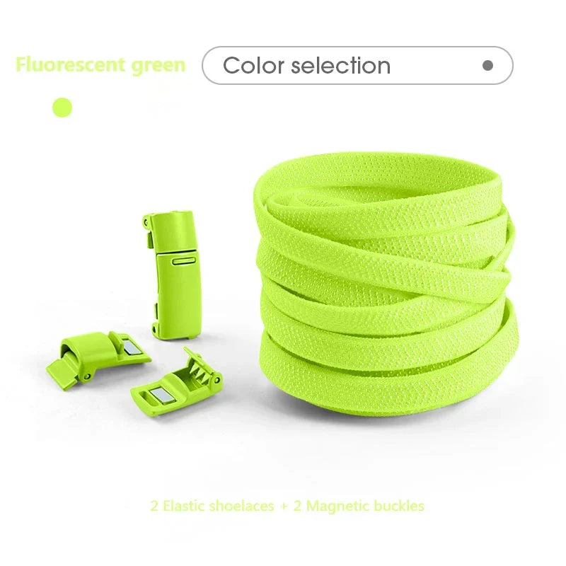 Magnetic Locking Shoelaces without ties Sneakers elastic laces  Children Adults Quick On/Off Shoelaces Shoe accessories 1 Pair