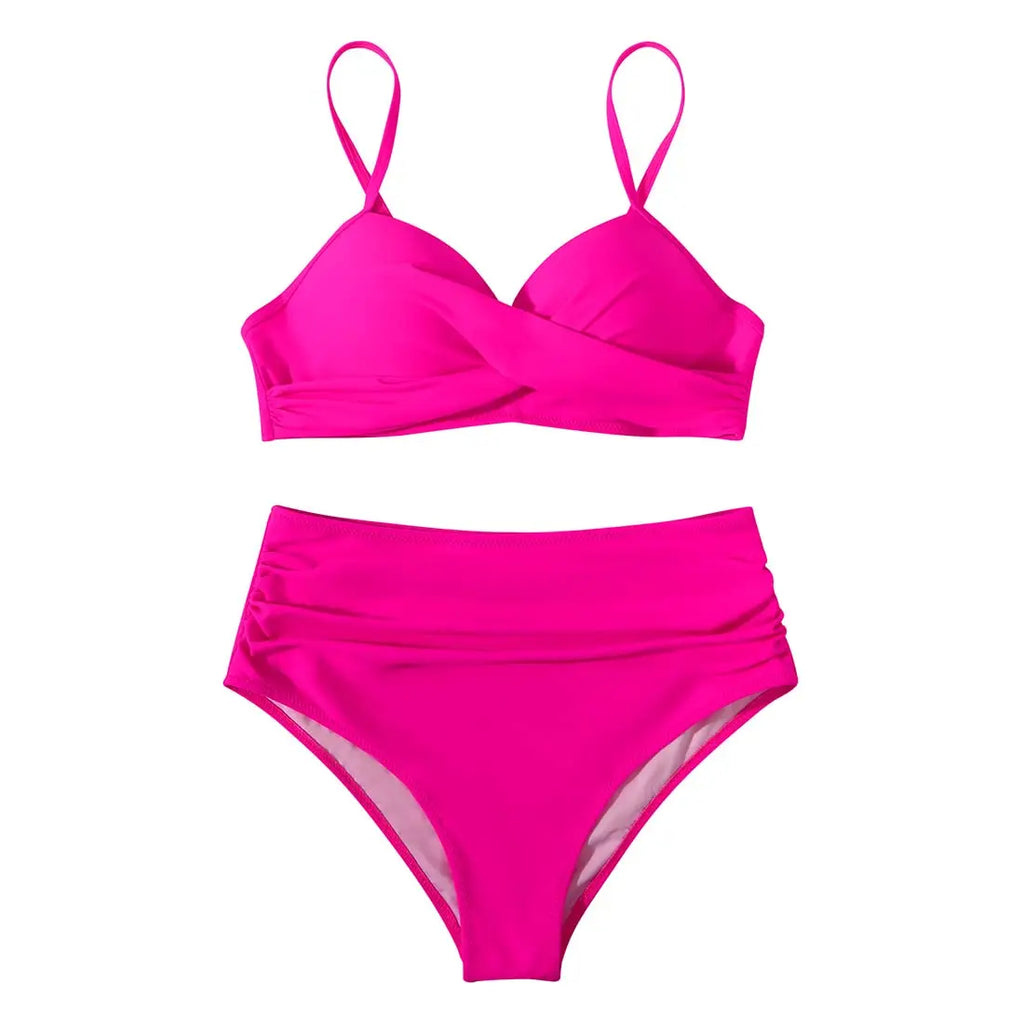 Vintage High Waist Bikinis 2025 Women Push Up Swimwear Printed Swimsuit Female Beachwear Summer Bathers Bathing Suit Swimming