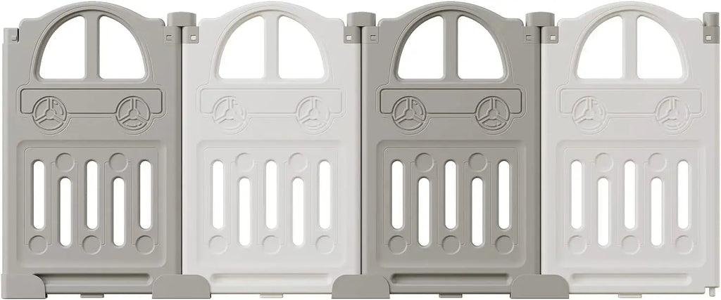 UBRAVOO Foldable Baby Playpen with Basketball Hoop & 50Pcs Coloured Pit Balls,  Toddler and Baby Play pen  fence, 14-Panel