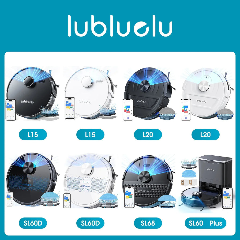 Lubluelu L15 Robot Vacuum And Mop Combo 5000Pa, 3 In 1 Robot Vacuum Cleaner,Robot Vacuum, Auto-Charging, 5 Maps, 30 No-go Zones