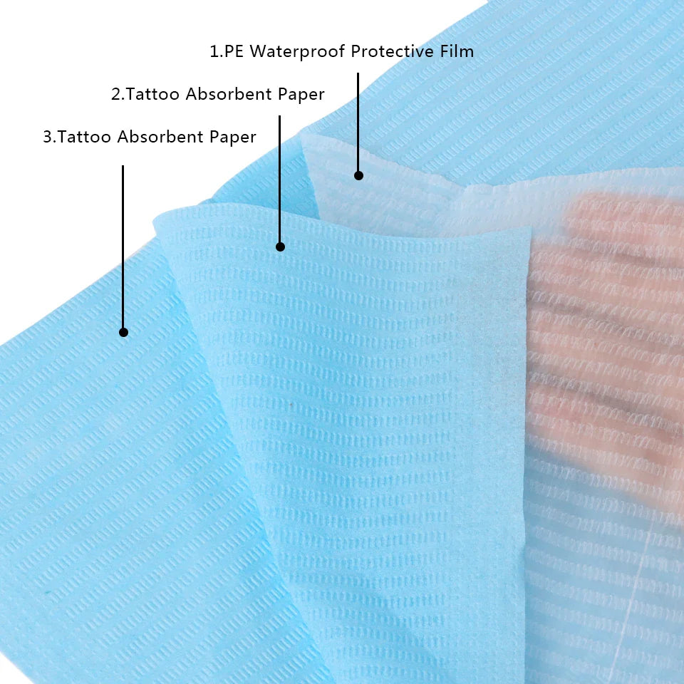 10/20/50/100pcs Disposable Tattoo Clean Pad Wateproof Covers Excellent Double-layer Tablecloths Tattoo Nail Art Accessory
