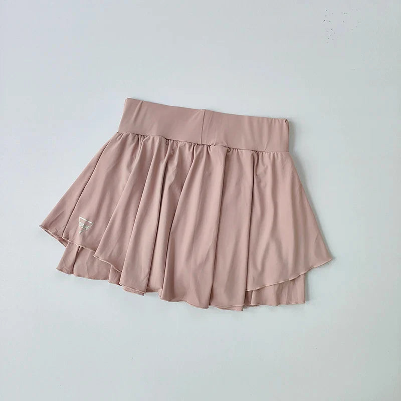 Sports Skirt Fake Two-Piece Running Skirt Womensummer Quick Drying Hip Covering Light Proof Breathable Tennis Yoga Skirt Pants