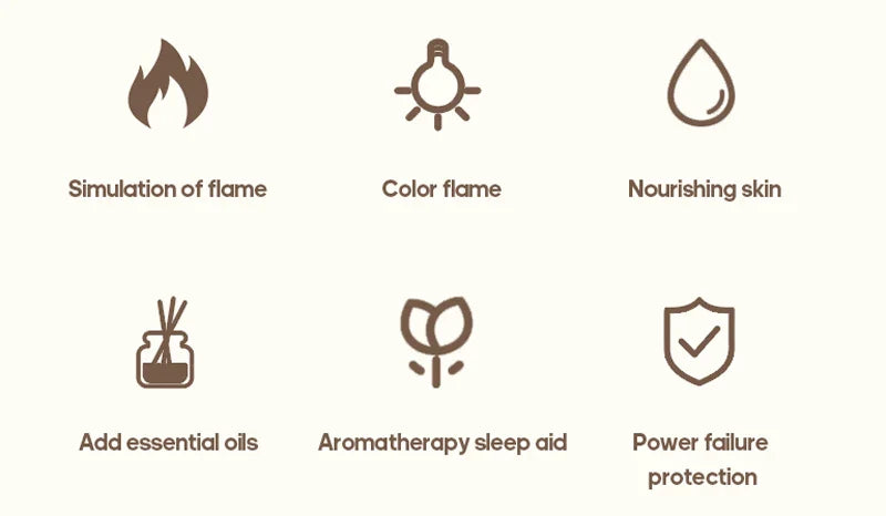 KINSCOTER RGB Flame Aroma Diffuser Air Humidifier Ultrasonic Cool Mist Maker Fogger LED Essential Oil Fire LED Lamp Difusor Gift