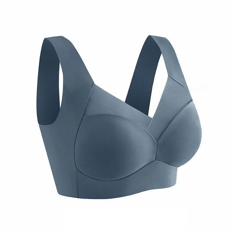 Women Sexy Bra Full Cup Brassiere Female U Back Underwear Lace Splicing Pespective Bralette V Neck Intimates Lingerie Large Size
