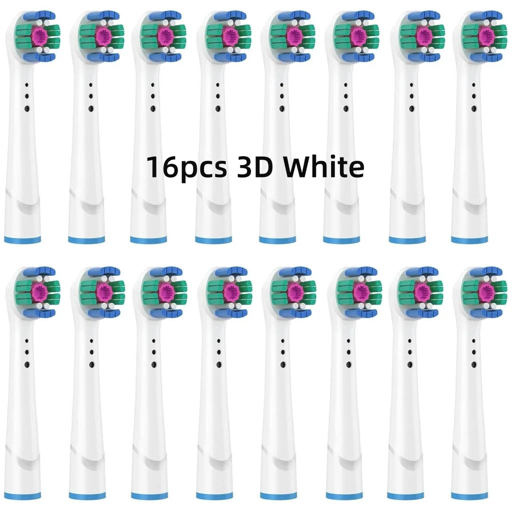 16/20PCS Brush Head nozzles for Oral B Electric Toothbrush Replacement Head Refill Sensitive Floss Cross Action for Oralb