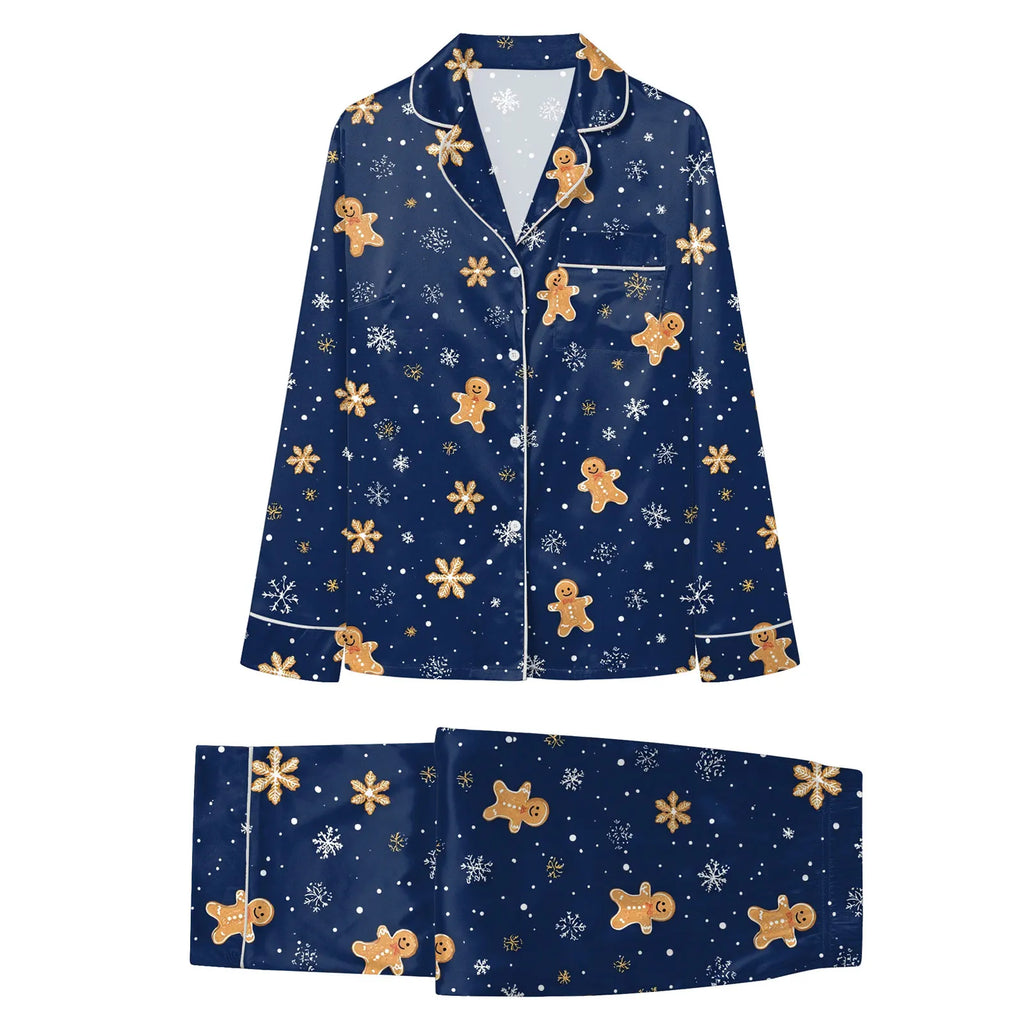 Christmas Hot Pyjamas Sets For Family Top And Pant Christmas Satin Suits